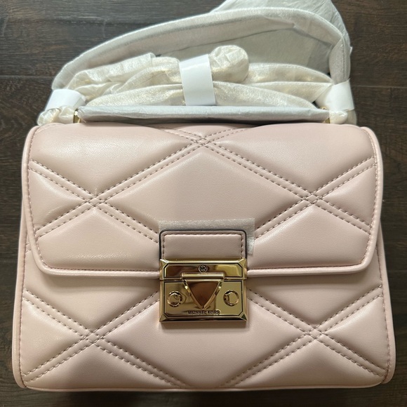 Michael Kors Pink Serena Small Quilted Crossbody FREE BOX & CARD